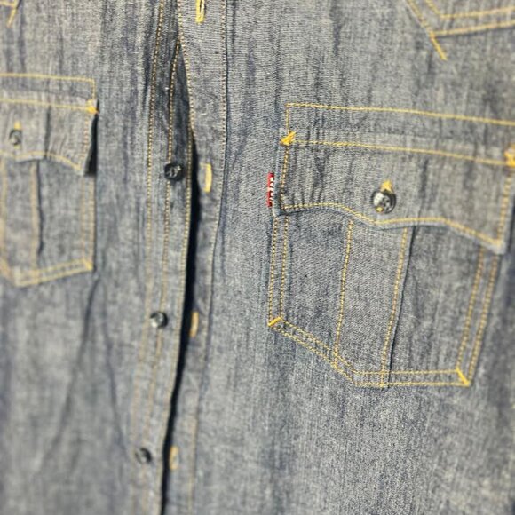 Levi's Men's Dark Denim Working Shirt - Size M - Picture 2 of 8